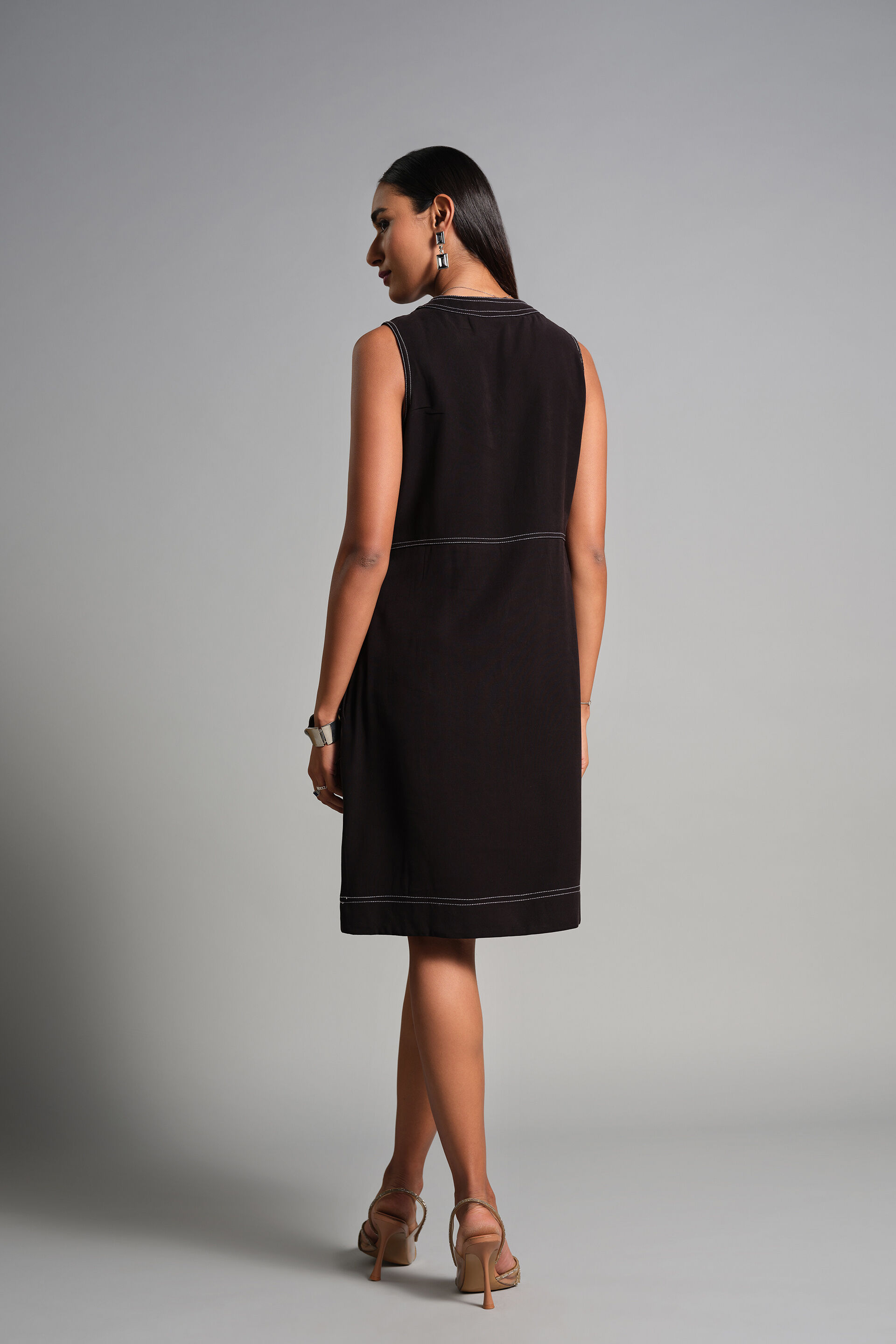 Black Arwyn Dress, Black, image 4